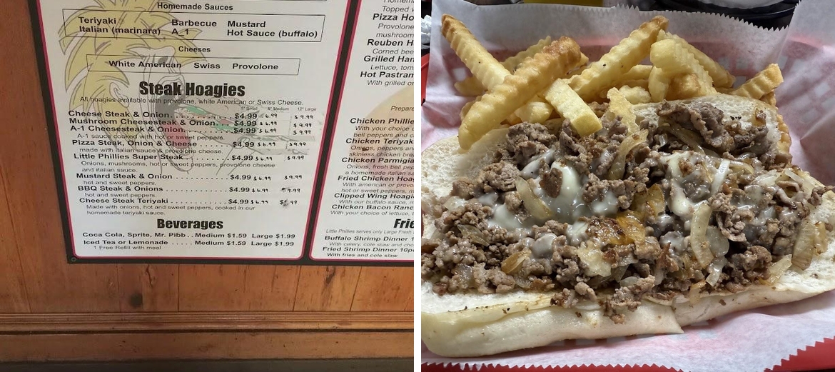 Little Phillies Menu